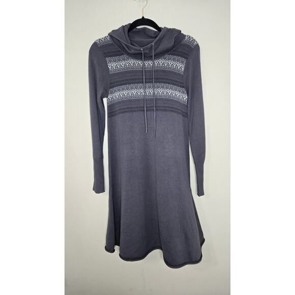 PrAna Womens Sweater Dress Cowl Neck Dark Gray Size Small - Picture 1 of 6